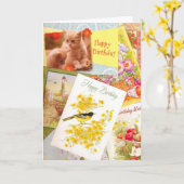 誕生日カードの組合せ カード (黄色い花)