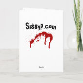 誕生日カードの「邪悪なプリントを見ない」 カード (裏面)