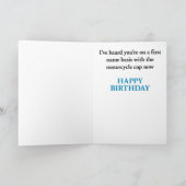 誕生日カードをユーモアのある減速しない カード (内部)