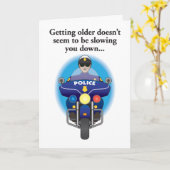 誕生日カードをユーモアのある減速しない カード (黄色い花)