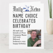 誕生日カードを名前選択でパーソナライズ カード (正面)