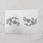 誕生日カードアート及びデザイン 箔グリーティングカード (外側レイダウン)