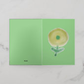 誕生日カードアート及びデザイン 箔グリーティングカード (外側レイダウン)