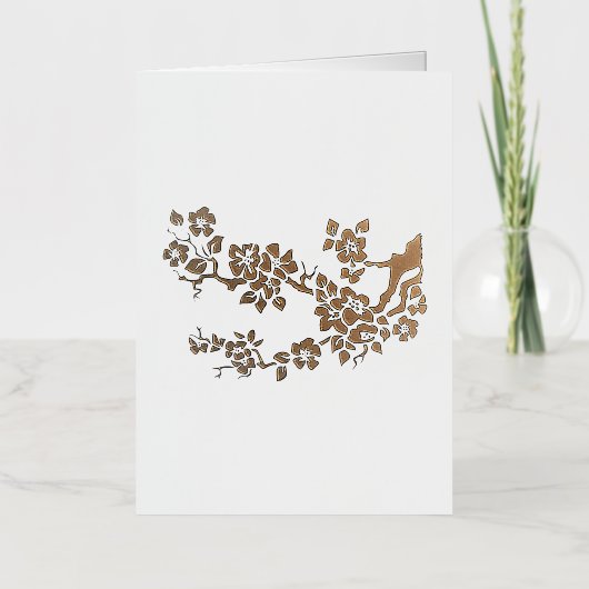 誕生日カードアート&デザインスタイル 箔グリーティングカード (正面)