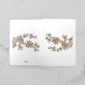 誕生日カードアート&デザインスタイル 箔グリーティングカード (外側レイダウン)