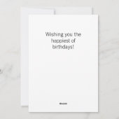 誕生日カードイラストレーションケーキ及びキャンドル シーズンカード (裏面)