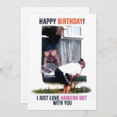 誕生日カードウイルスのビデオレディースウィンドウの落下 シーズンカード (正面/裏面)