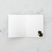 誕生日カードカップケーキブラックキャット カード (内部)