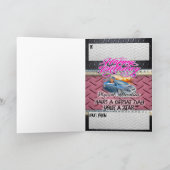 誕生日カードガールレーサー カード (内部)