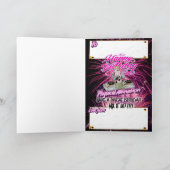 誕生日カードガールDJ カード (内部)