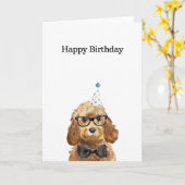 誕生日カードゴールデンハニーコックパプー カード (黄色い花)