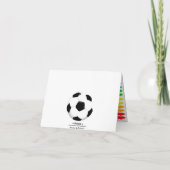誕生日カードサッカー靴ブラック カード (裏面)