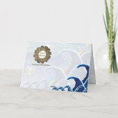 誕生日カードシークインウェーブズシースケープ カード (裏面)