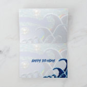 誕生日カードシークインウェーブズシースケープ カード (内部)