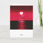 誕生日カードシーサンセットラブロマンチック カード (裏面)