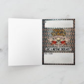 誕生日カードスカルと銃 カード (内部)