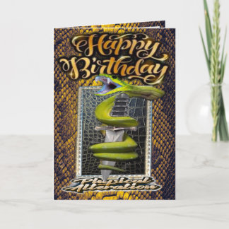 誕生日カードスネークとダガー カード