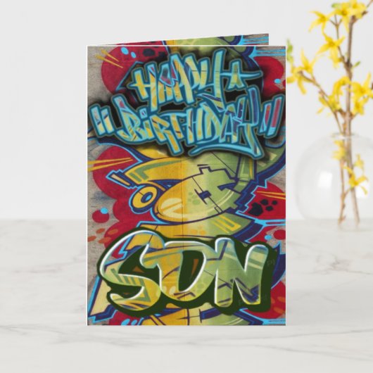 誕生日カードソン カード (黄色い花)