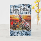 誕生日カードトライアルバイク カード (黄色い花)