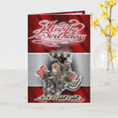 誕生日カードドラグスターエンジン カード (黄色い花)