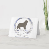 誕生日カードニューファンドランド犬のユーモア カード (裏面)