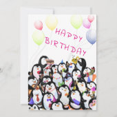 誕生日カードハッピーペンギンパーティー (裏面)