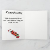 誕生日カードバイオリン&バラ カード (内部)