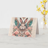 誕生日カードバニーラビットエンジェルプリンセス カード (黄色い花)