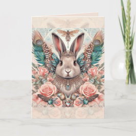 誕生日カードバニーラビットエンジェルプリンセス カード