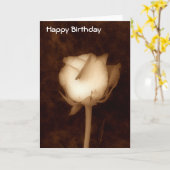 誕生日カードバラインセピア カード (黄色い花)