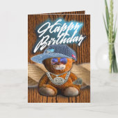 誕生日カードヒップホップテディベア カード (正面)