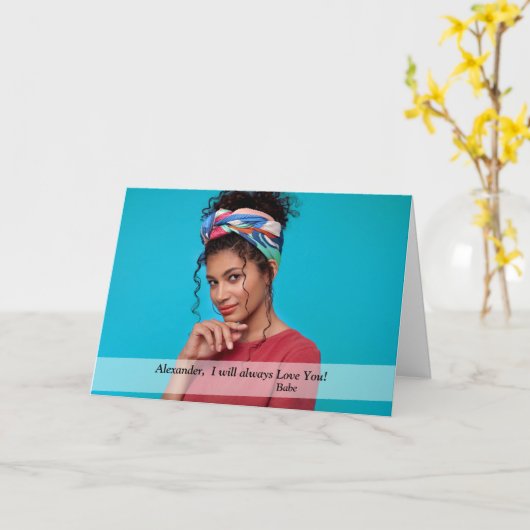 誕生日カードフォトカスタム カード (黄色い花)