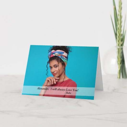 誕生日カードフォトカスタム カード (正面)