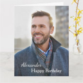 誕生日カードフォトビッグカスタム カード (黄色い花)