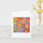 誕生日カードフラワーパワースタイル カード (黄色い花)