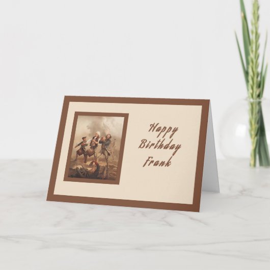 誕生日カードフランクウォーヒーロー カード (正面)