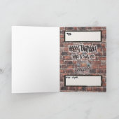 誕生日カードフリースタイルブレークダンサー カード (内部)