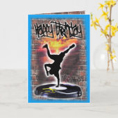 誕生日カードブレイクダンサー カード (黄色い花)