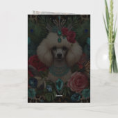 誕生日カードプードル犬あなたが輝くために生まれいた カード (裏面)