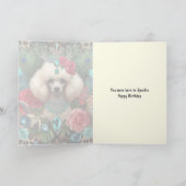 誕生日カードプードル犬あなたが輝くために生まれいた カード (内部)