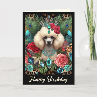 誕生日カードプードル犬あなたが輝くために生まれいた カード