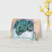 誕生日カードベビー象孵化卵 カード (黄色い花)