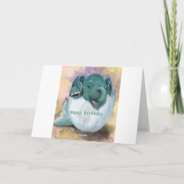 誕生日カードベビー象孵化卵 カード