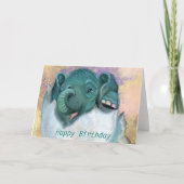 誕生日カードベビー象孵化卵 カード (正面)