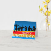 誕生日カードボディビルダー カード (黄色い花)