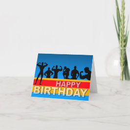 誕生日カードボディビルダー カード