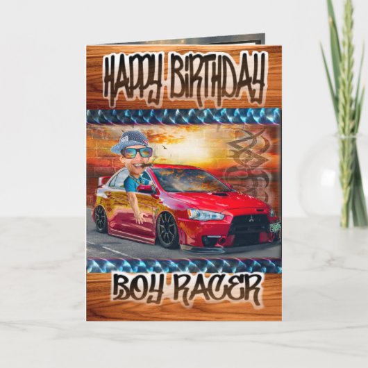 誕生日カードボーイレーサー カード (正面)