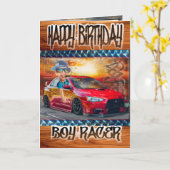 誕生日カードボーイレーサー カード (黄色い花)