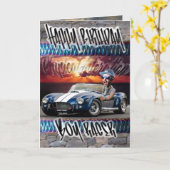 誕生日カードボーイレーサー カード (黄色い花)