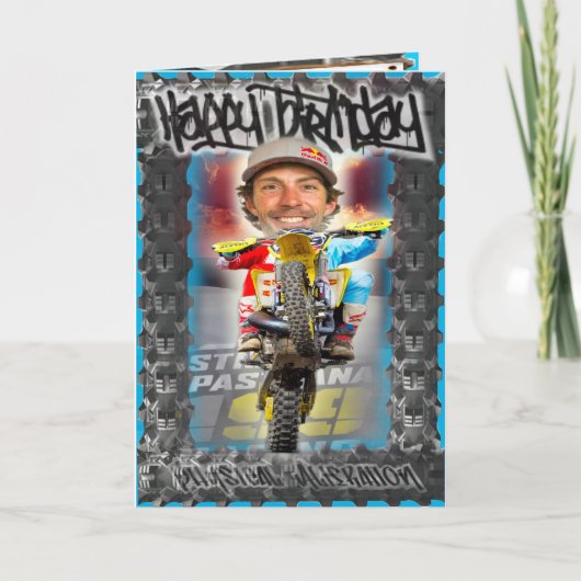 誕生日カードモータークロス カード (正面)